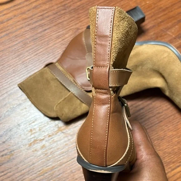 Ann Taylor Loft brown suede leather boots shoes size 6M - Picture 8 of 11